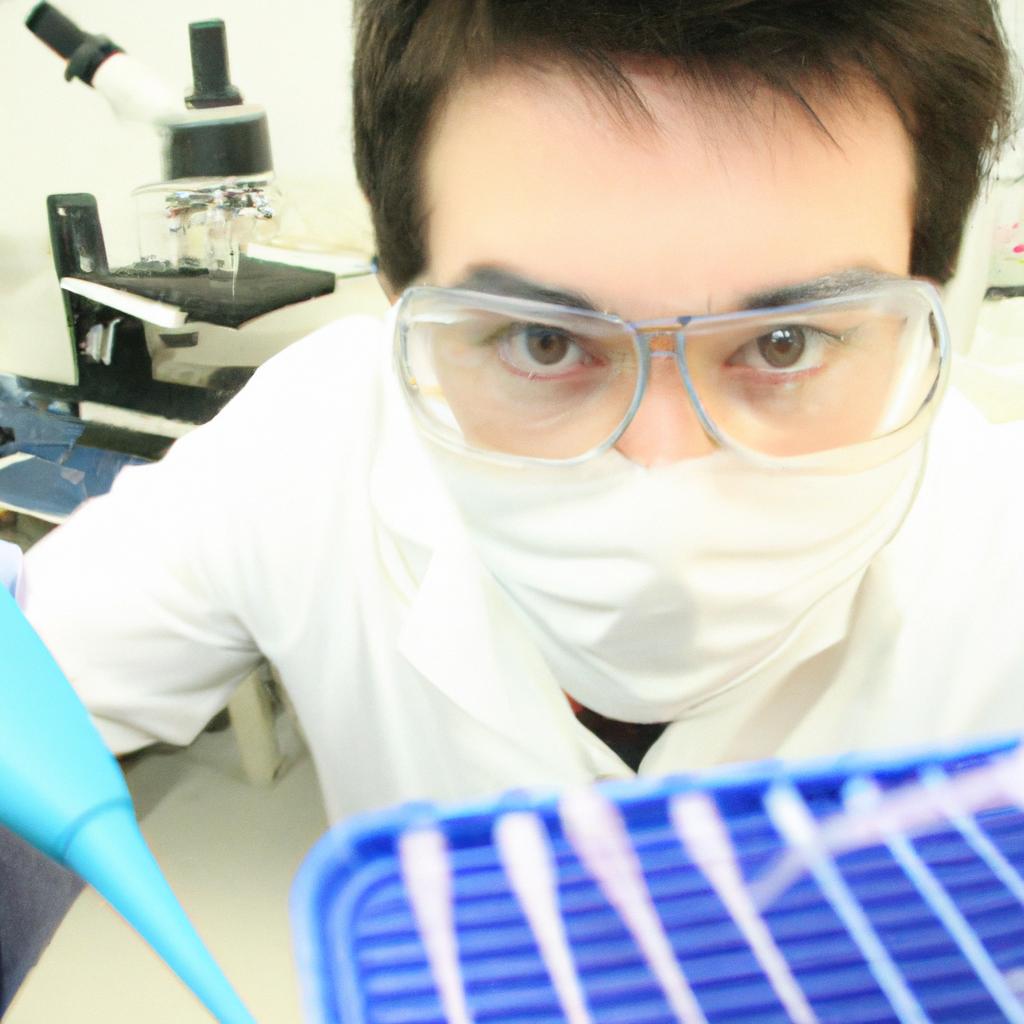 Scientist conducting genetic engineering research